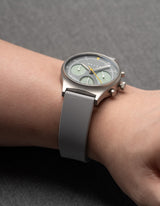 Gray FKM rubber watch strap