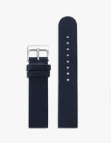 SMOKE GREEN OFFWHITE 34MM + NAVY LEATHER STRAP SET (SILVER)
