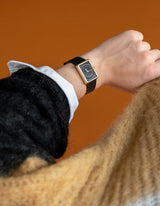 Black square watches for men