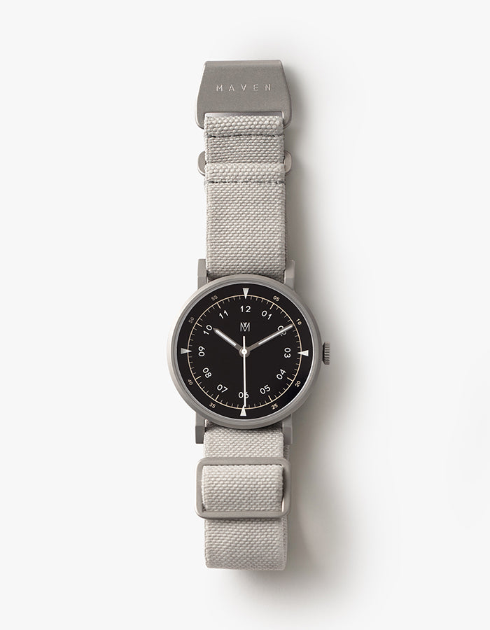 Gray mens field watch