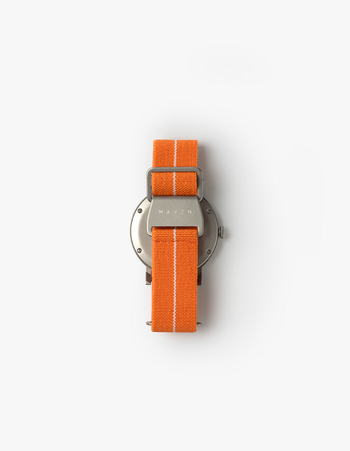 MUS-01 KHAKI P 34MM + ORANGE PARACHUTE STRAP SET