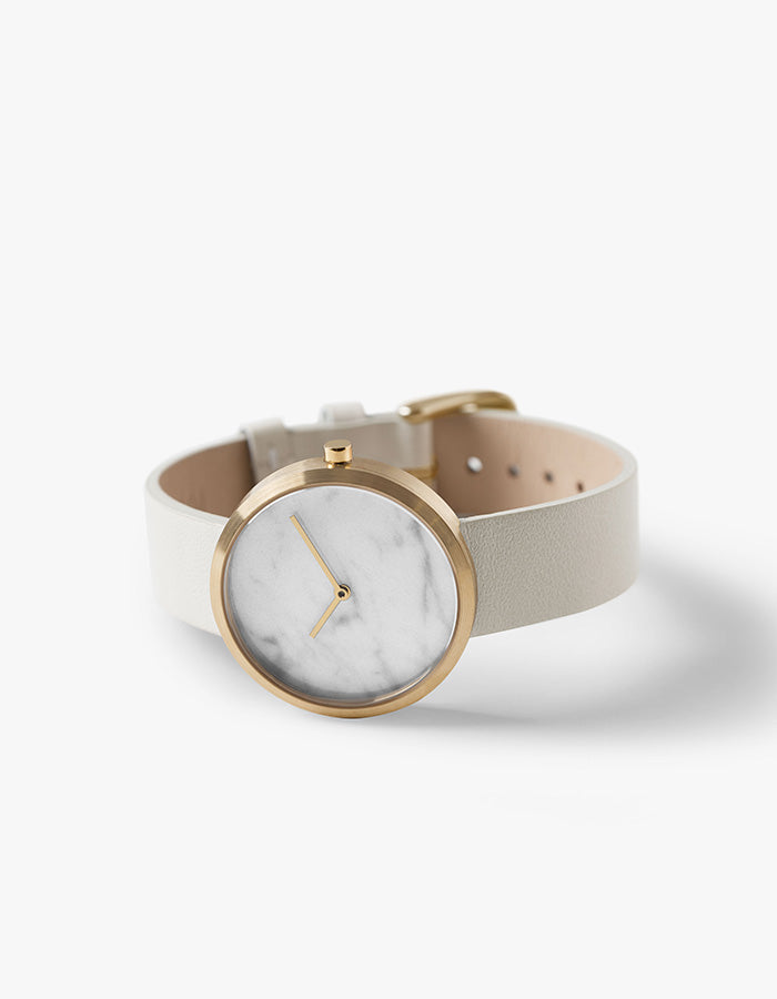 White minimalist womens watch