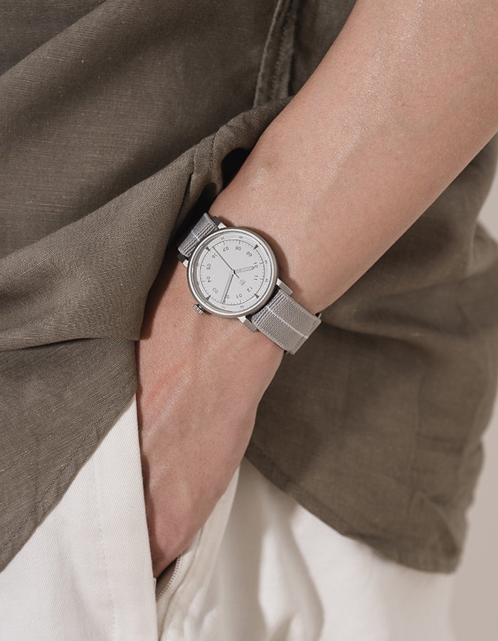 Gray minimalist womens watch